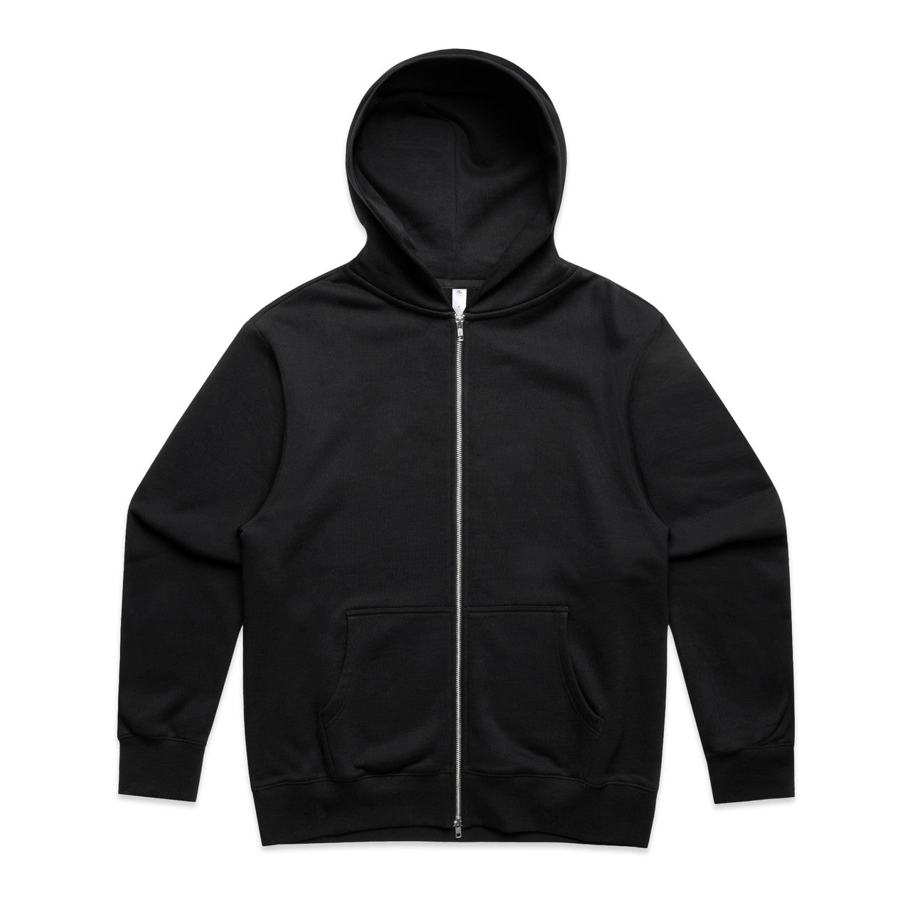 AS COLOUR - 5148 HEAVY ZIP HOOD Black XSM