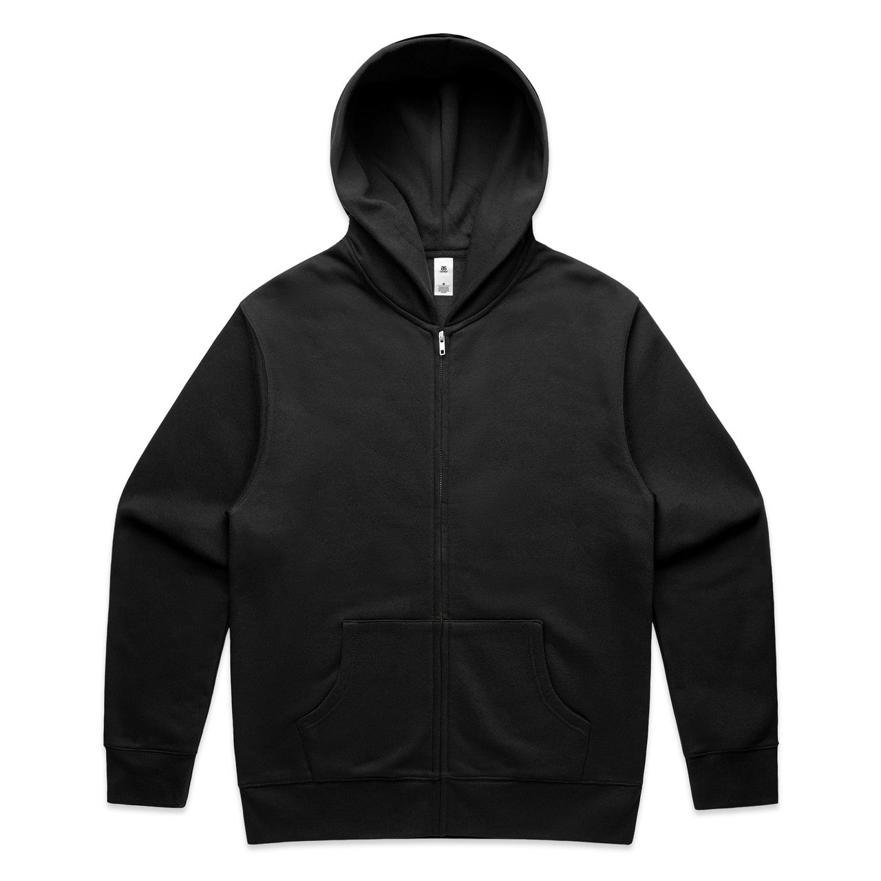 AS COLOUR - 5162 RELAX ZIP HOOD Black XSM