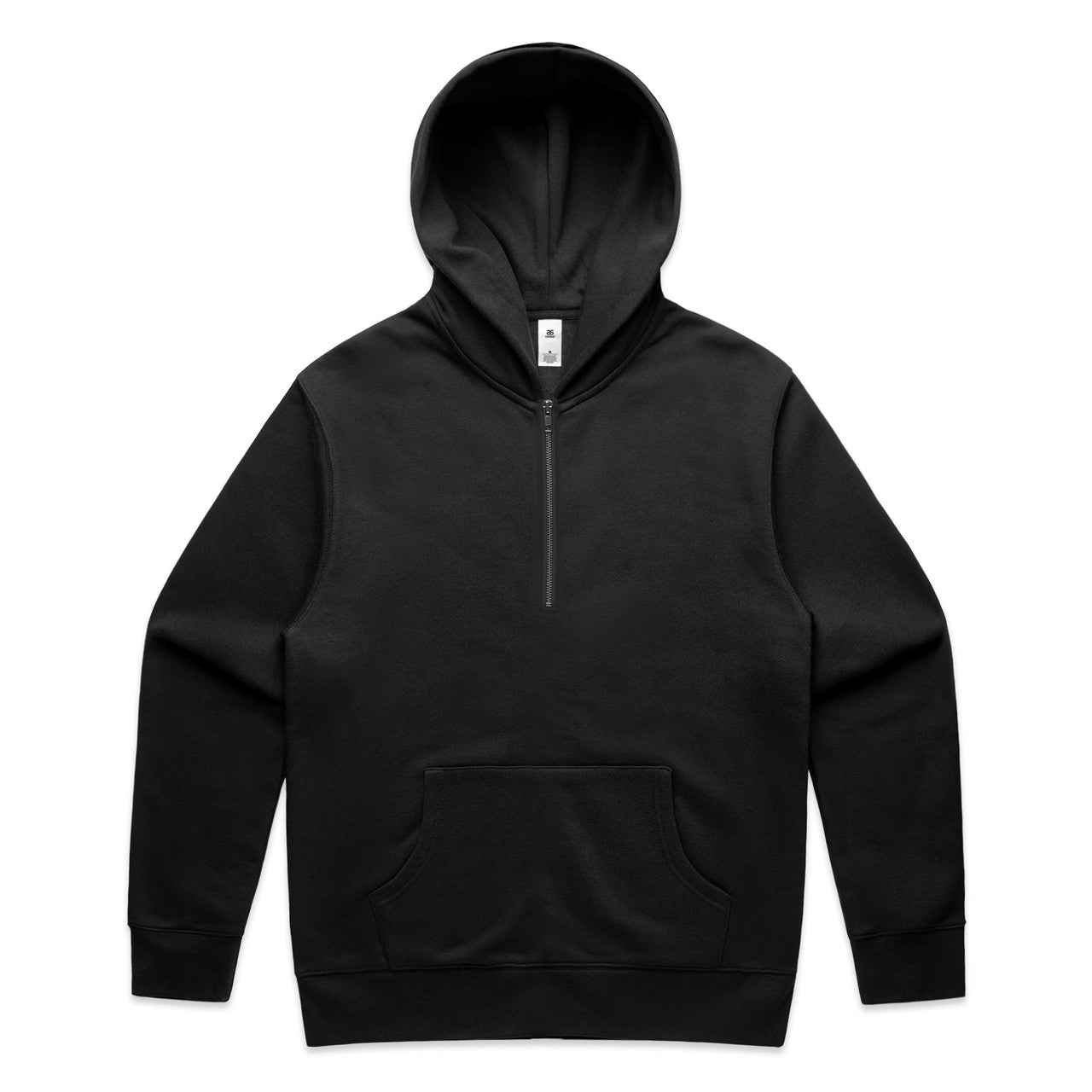 AS COLOUR - 5164 RELAX HALF ZIP HOOD Black XSM
