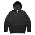 AS COLOUR - 5170 RELAX FADED ZIP HOOD Faded Black SML