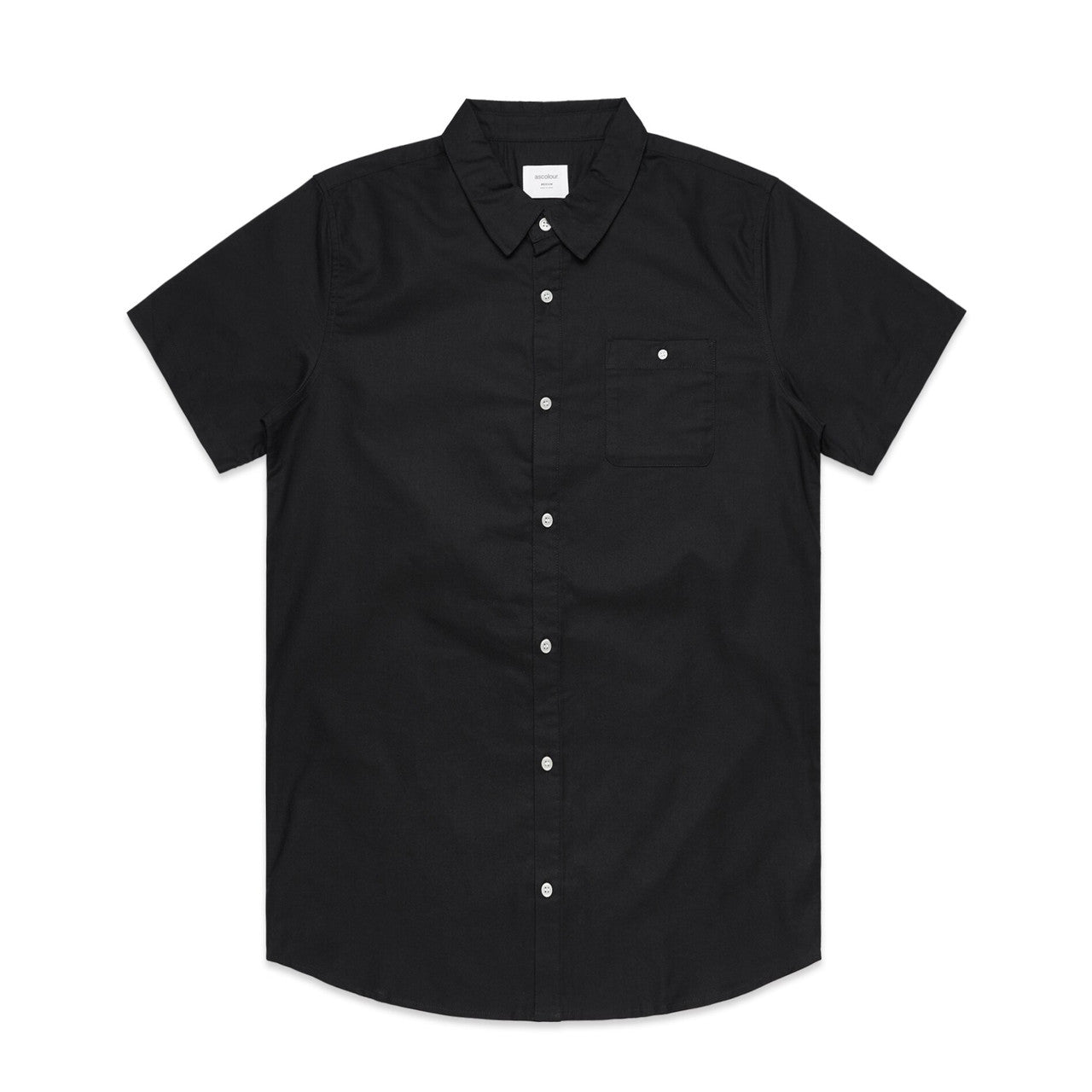 AS COLOUR - 5407 OXFORD SHORT SLEEVE SHIRT Black SML