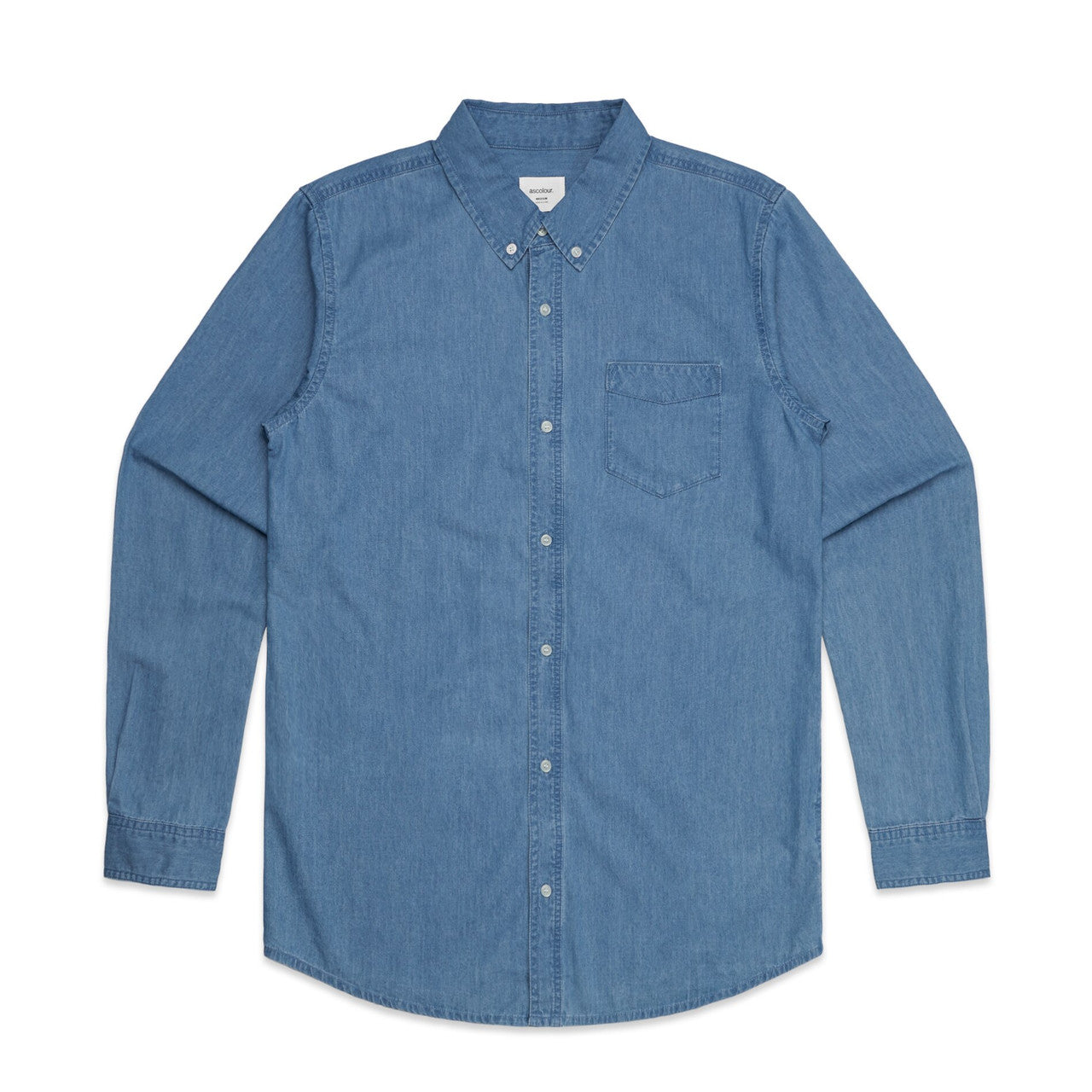 AS COLOUR - 5409 BLUE DENIM SHIRT Denim Blue SML
