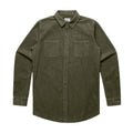 AS COLOUR - 5419 CORD SHIRT Army SML
