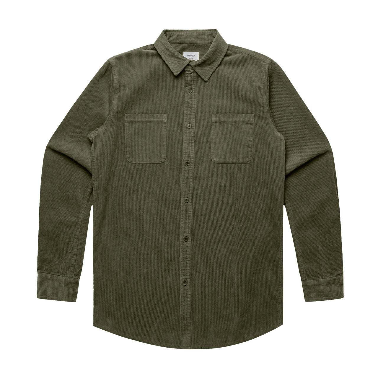 AS COLOUR - 5419 CORD SHIRT Army SML