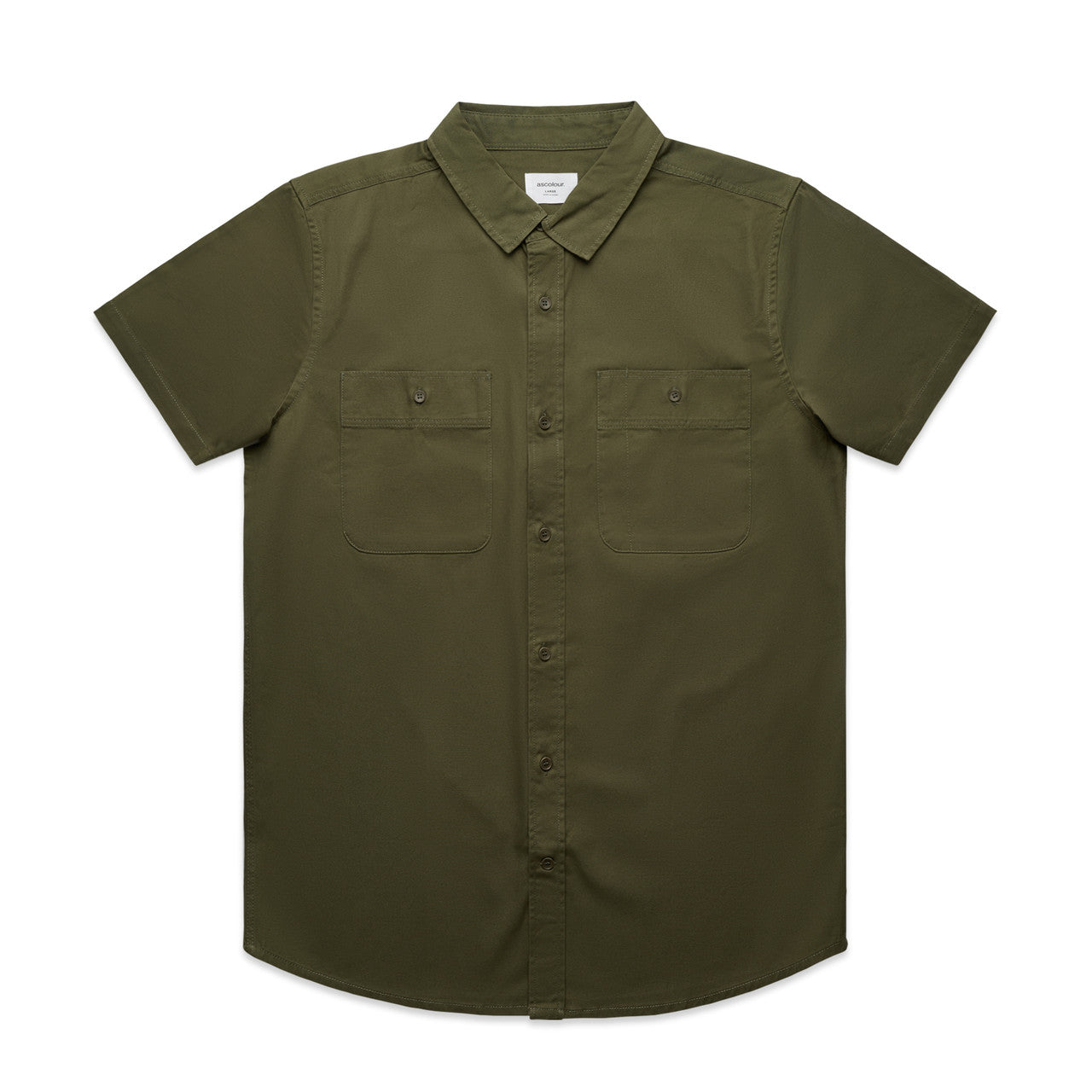 AS COLOUR - 5421 WORK SS SHIRT Army SML