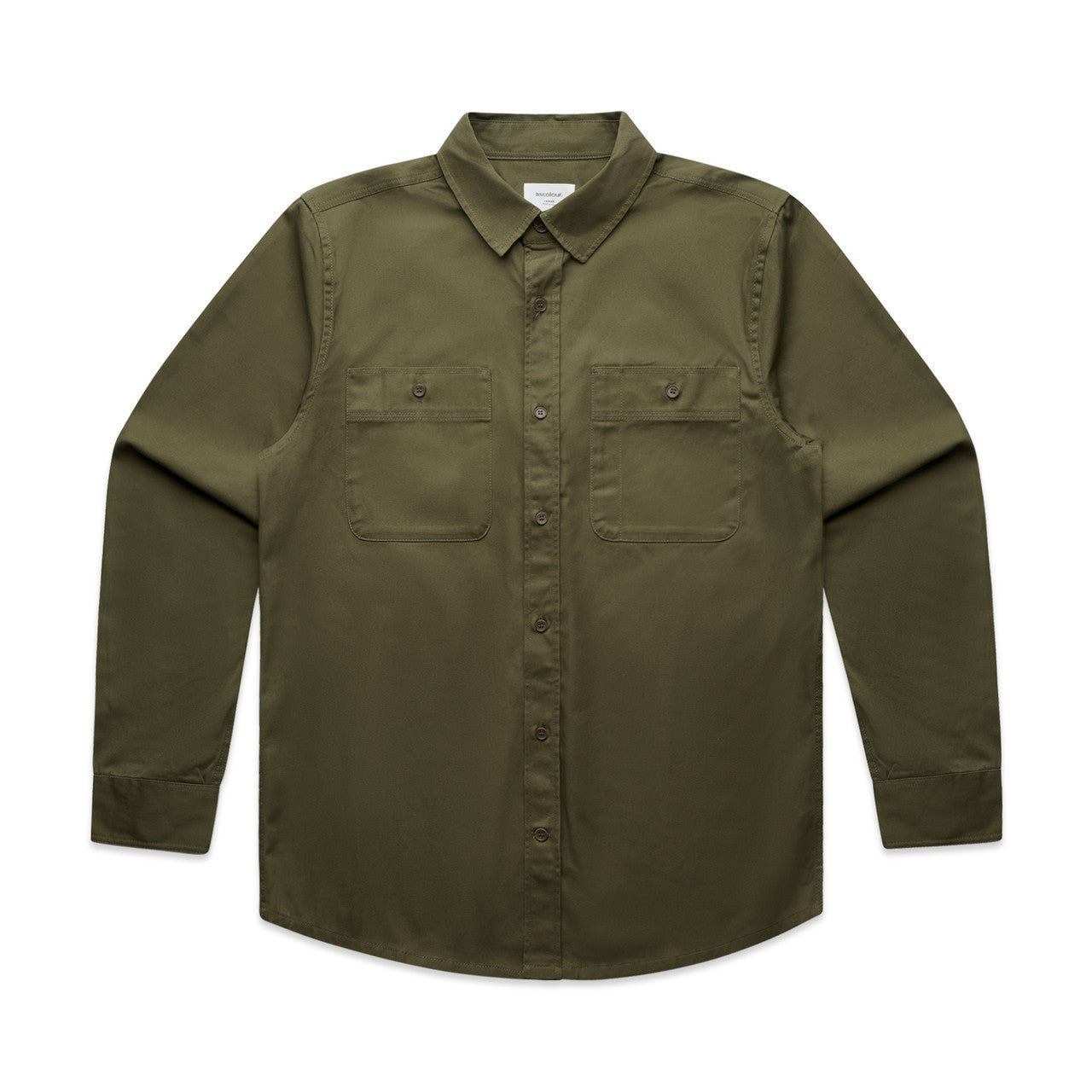 AS COLOUR - 5422 WORK SHIRT Army SML