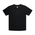 AS COLOUR - 5423 HEAVY BASEBALL JERSEY Black SML