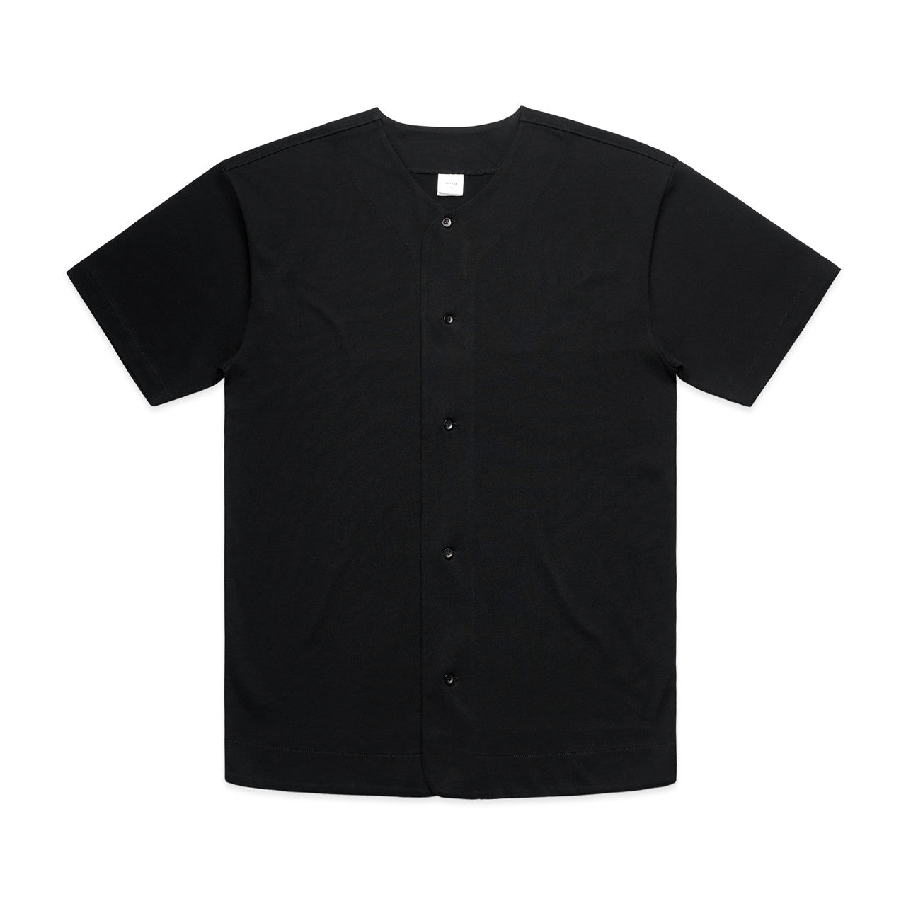 AS COLOUR - 5423 HEAVY BASEBALL JERSEY Black SML