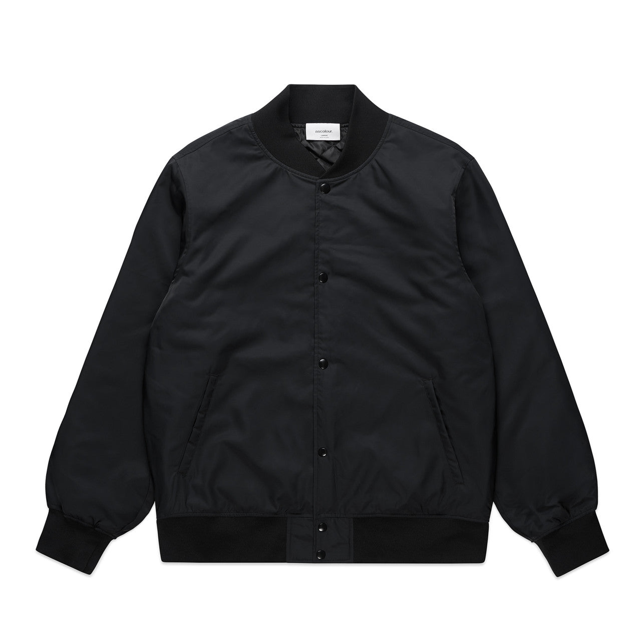 AS COLOUR - 5511 COLLEGE BOMBER JACKET Black SML