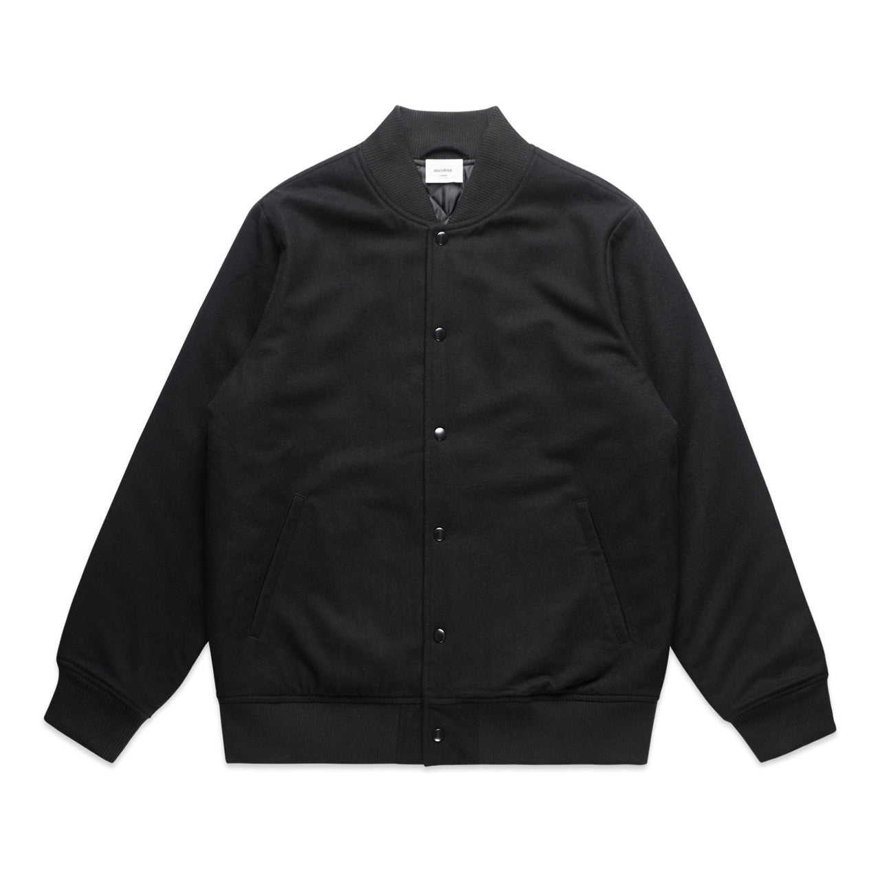 AS COLOUR - 5512 FELT BOMBER JACKET Black SML