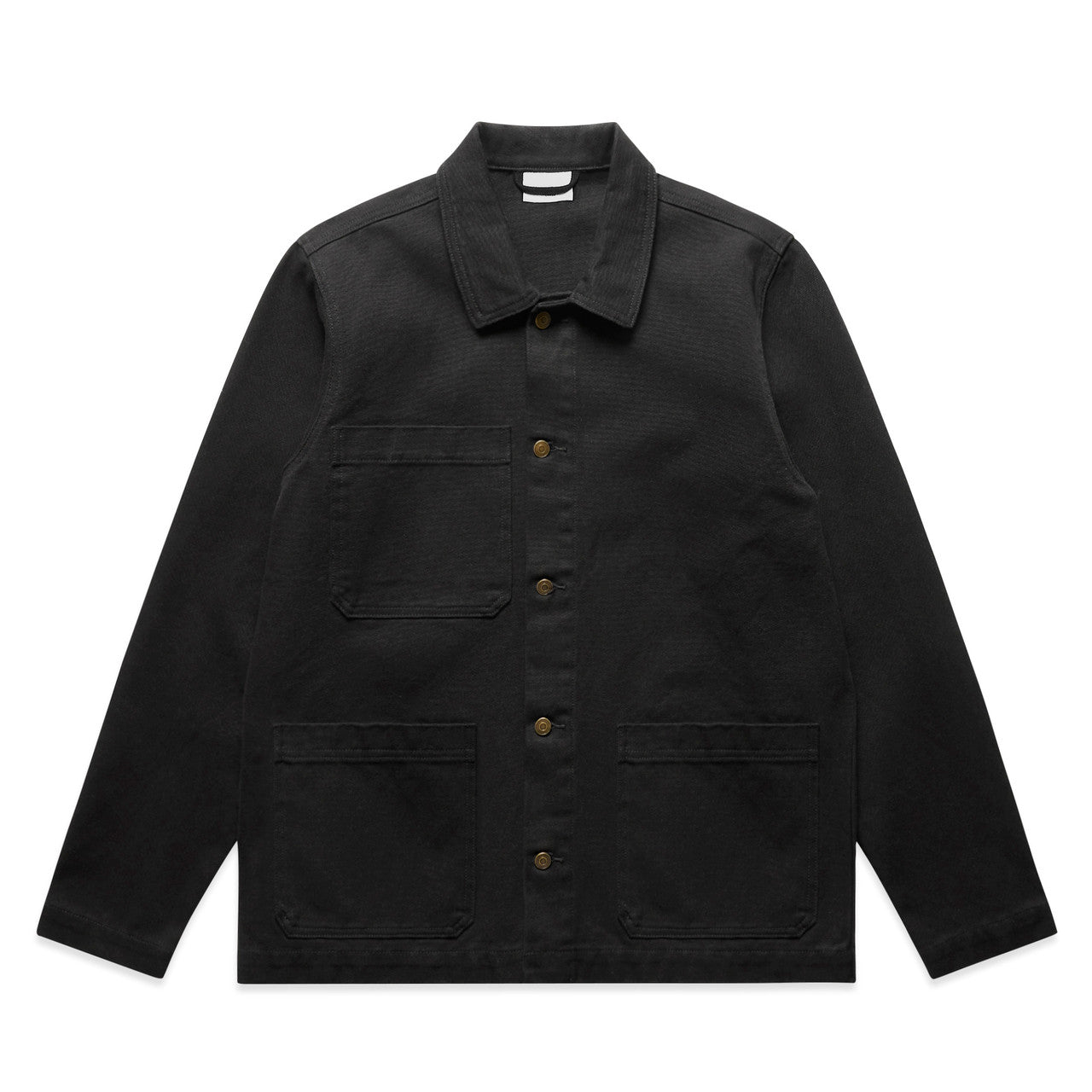 AS COLOUR - 5524 CANVAS CHORE JACKET Black XSM