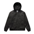 AS COLOUR - 5532 CANVAS BOMBER HOOD JACKET Black XSM