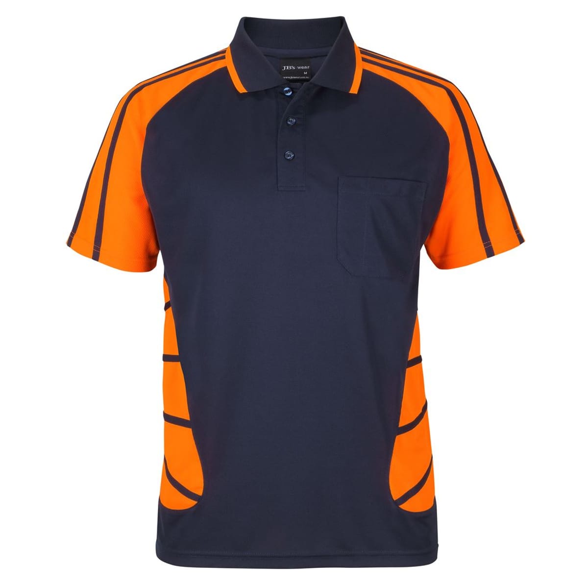 JBs Wear 6HSSP-NAVY/ORANGE-2XS