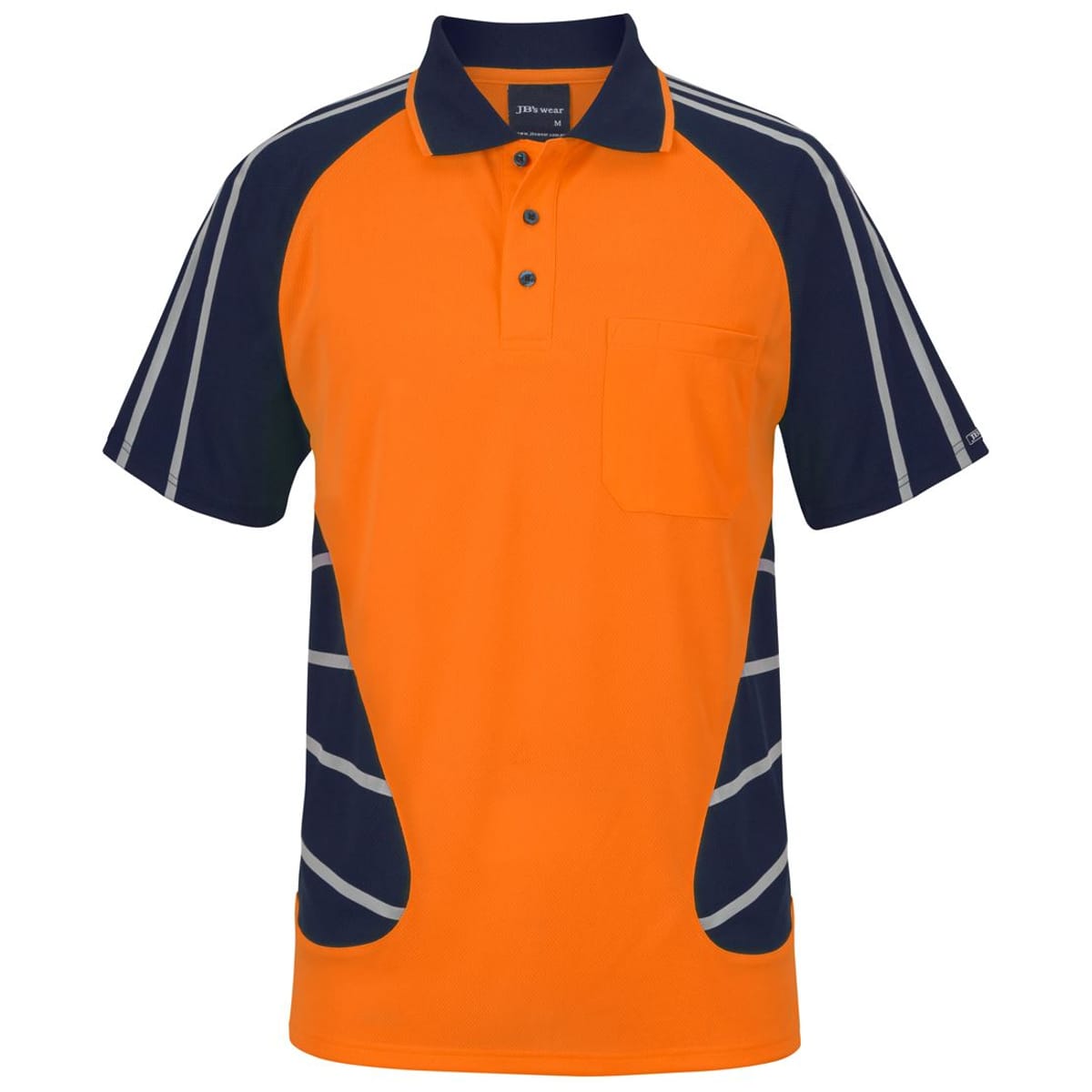 JBs Wear 6HSSR-ORANGE/NAVY-2XS