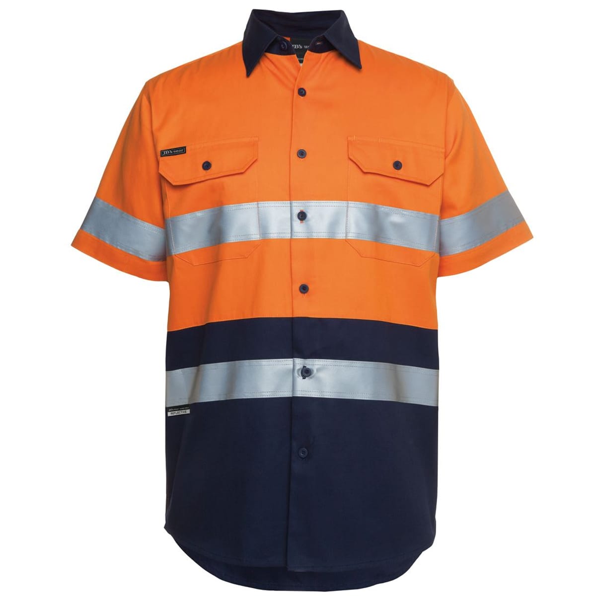 JBs Wear 6HSS-ORANGE/NAVY-XS