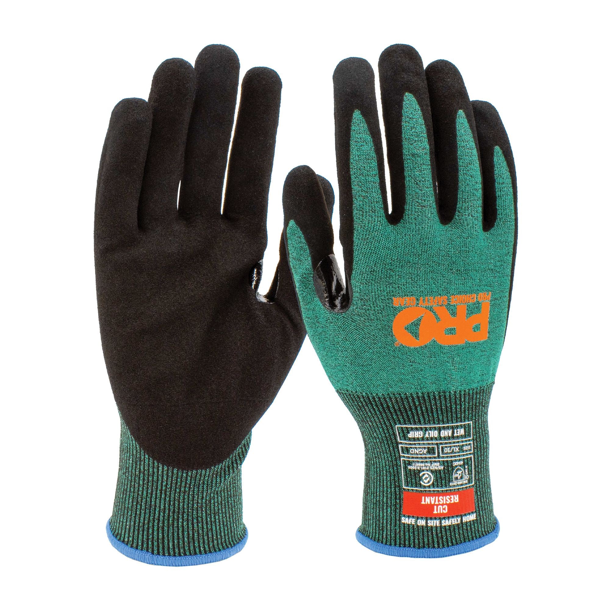 PRO - Arax Green Nitrile Sand Dip Palm