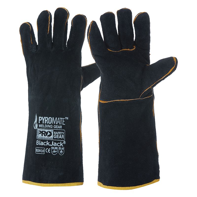PRO - Pyromate Black Jack - Black & Gold Glove Large