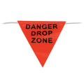 PRO - 30M 'DANGER DROP ZONE' Bunting Orange