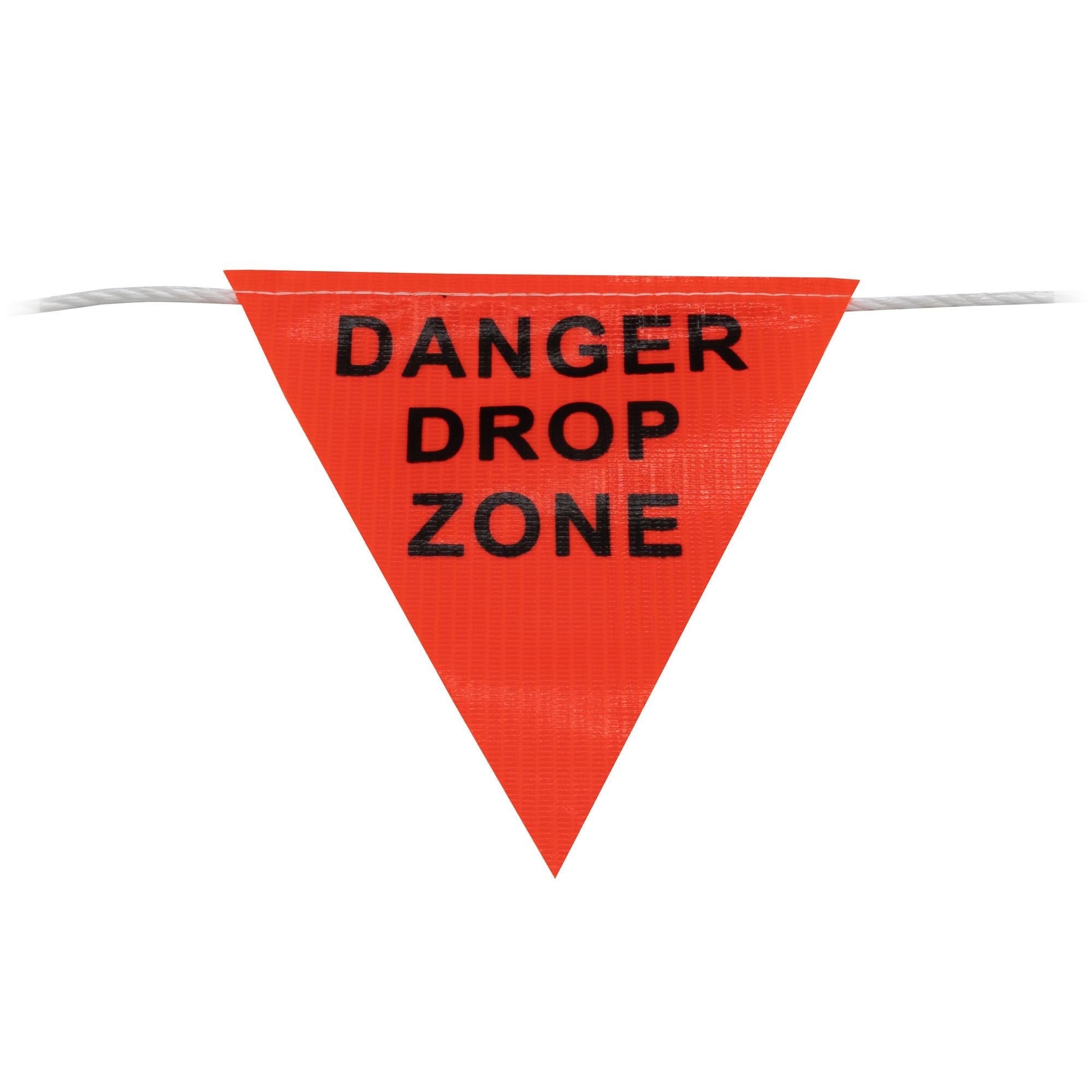 PRO - 30M 'DANGER DROP ZONE' Bunting Orange
