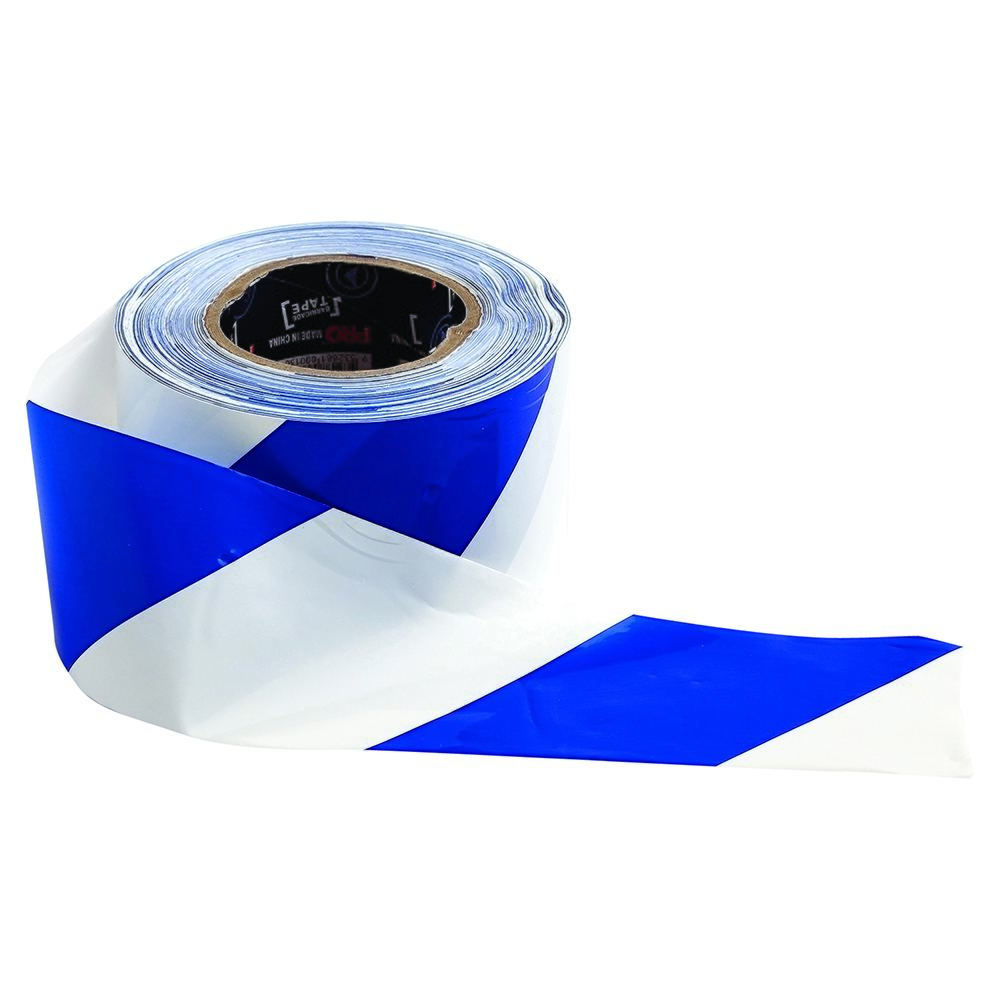 PRO - Barricade Tape - 100M X 75mm Blue & White
