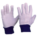 PRO - Cotton Drill Blue Knit Wrist Gloves Mens Size