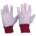 PRO - Cotton Drill Red Knit Wrist Gloves Ladies Size