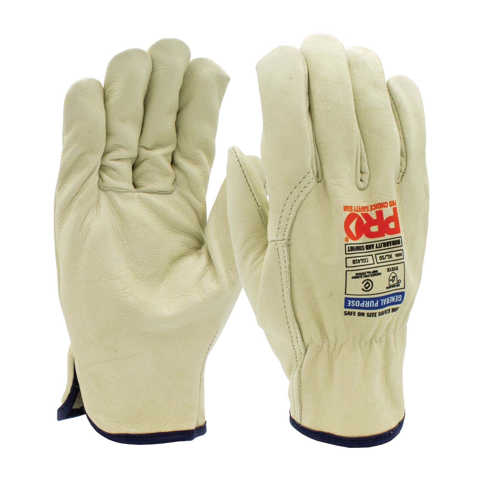 PRO - Riggamate Beige Premium Cowgrain Gloves
