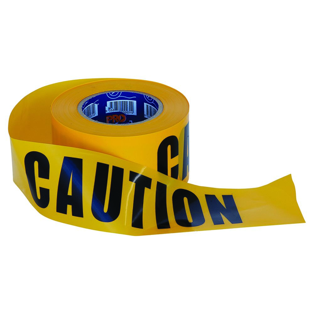 PRO - Barricade Tape - 100M X 75mm Caution Print