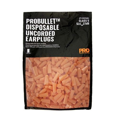 PRO - Probullet Uncorded Earplug Refill For Dispenser (500 Pairs)