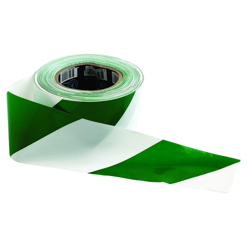 PRO - Barricade Tape - 100M X 75mm Green & White