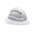PRO - V6 Vented Full Brim Hard Hat White with Reflective Tape