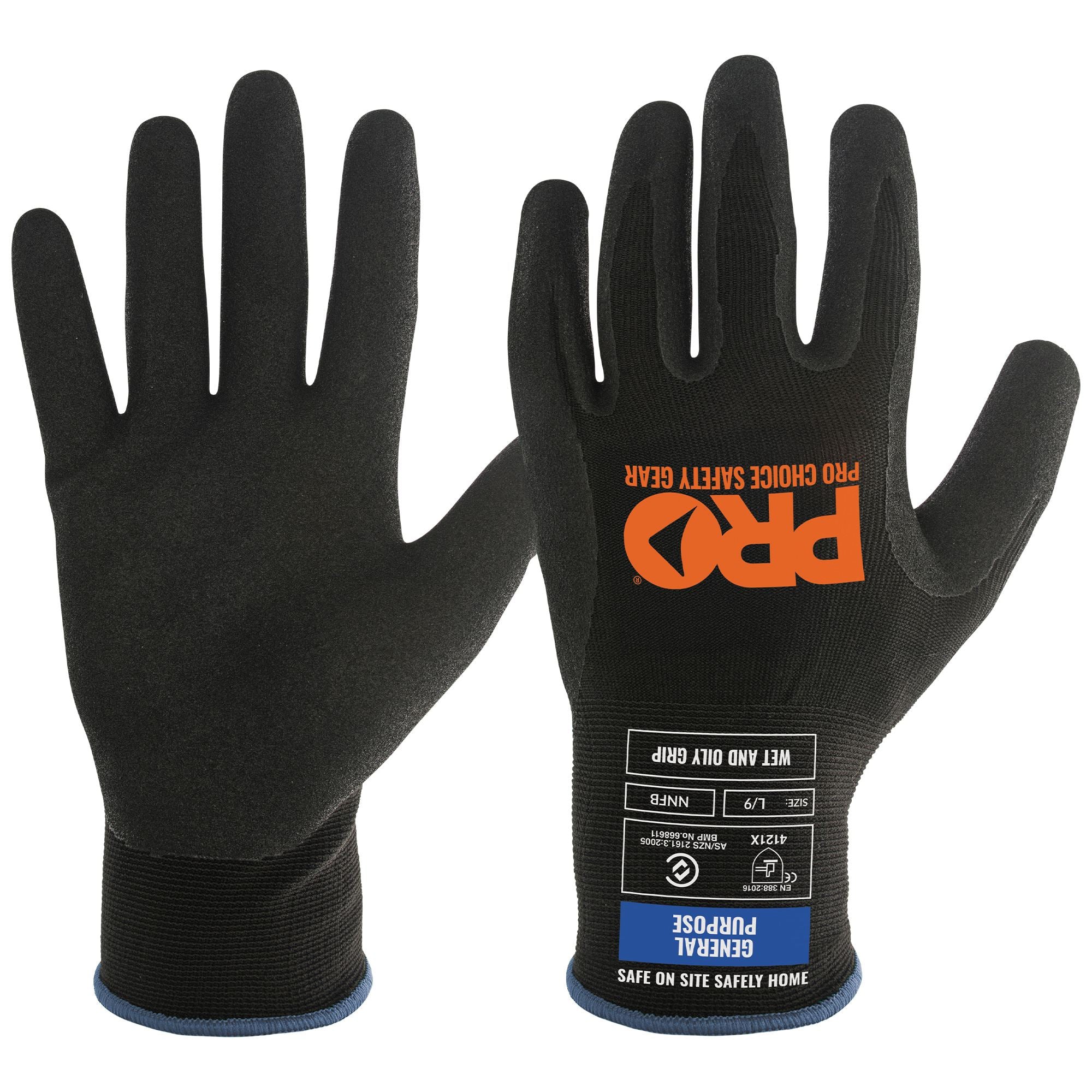 PRO - Assassin Nitrile Grip Glove Black