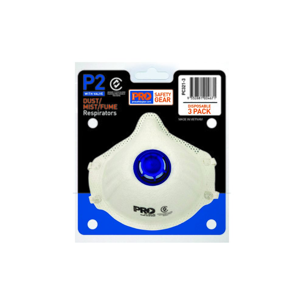 PRO - Dust Masks P2+Valve / 3 Pack
