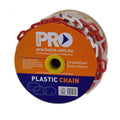 PRO - Plastic Safety Chain Red/White 8mm X 25M