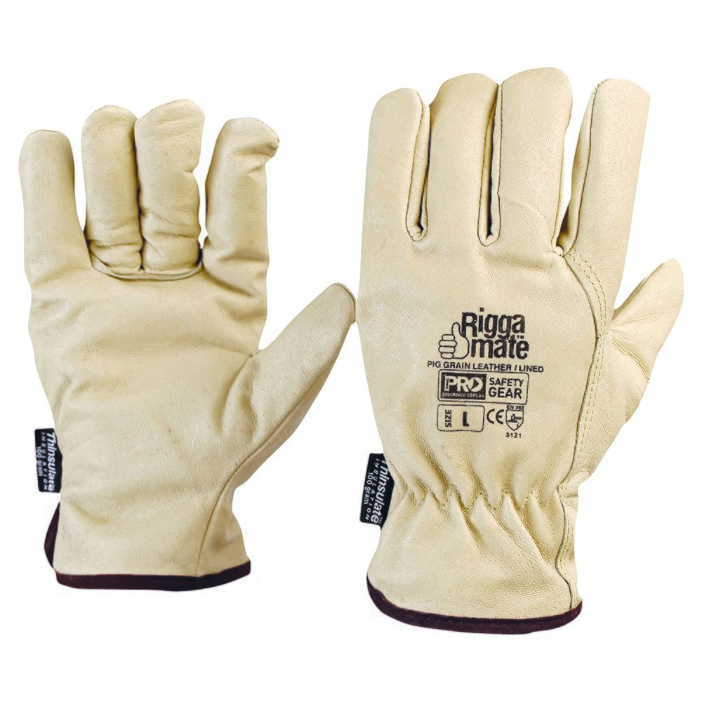 PRO - Riggamate Lined Glove - Pig Grain Leather Large
