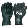 PRO - 27cm Green Double Dipped PVC Gloves Large