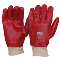 PRO - 27cm Red PVC / Knit Wrist Gloves Large
