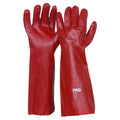 PRO - 45cm Red PVC Gloves Large