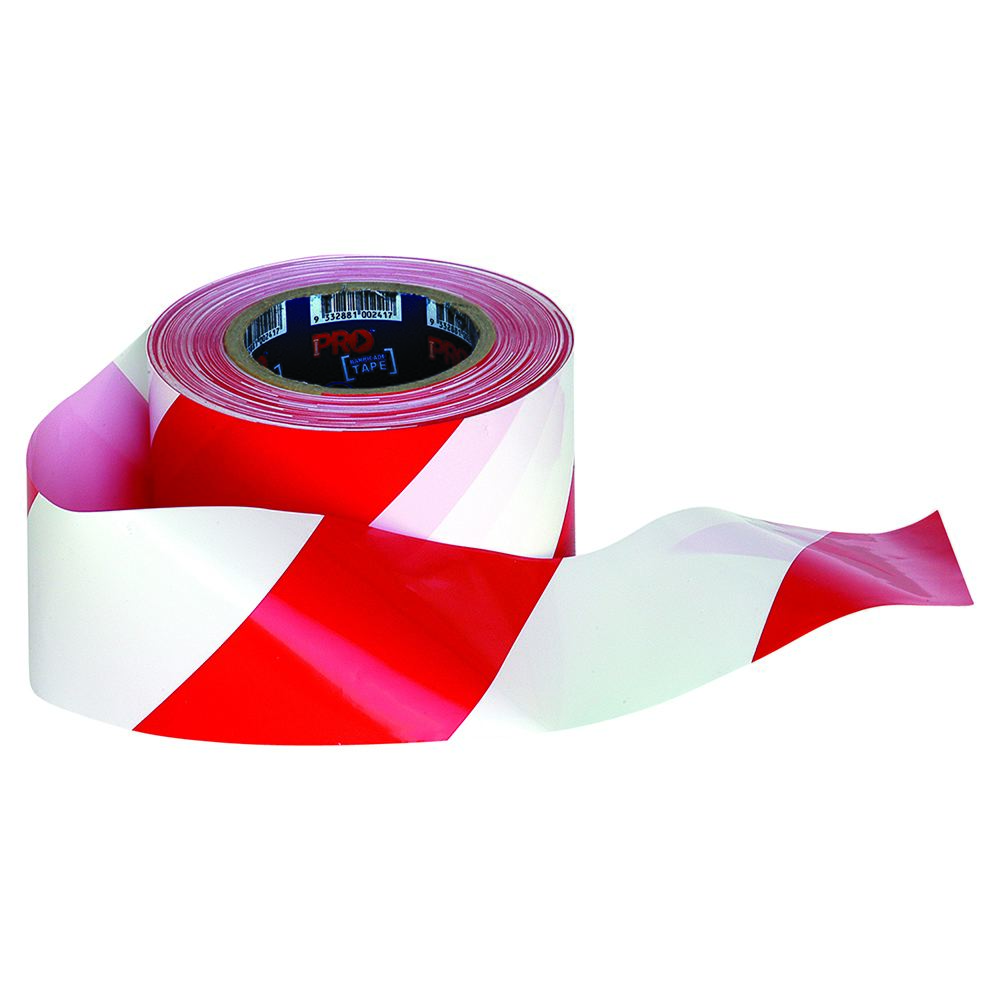PRO - Barricade Tape - 100M X 75mm Red & White