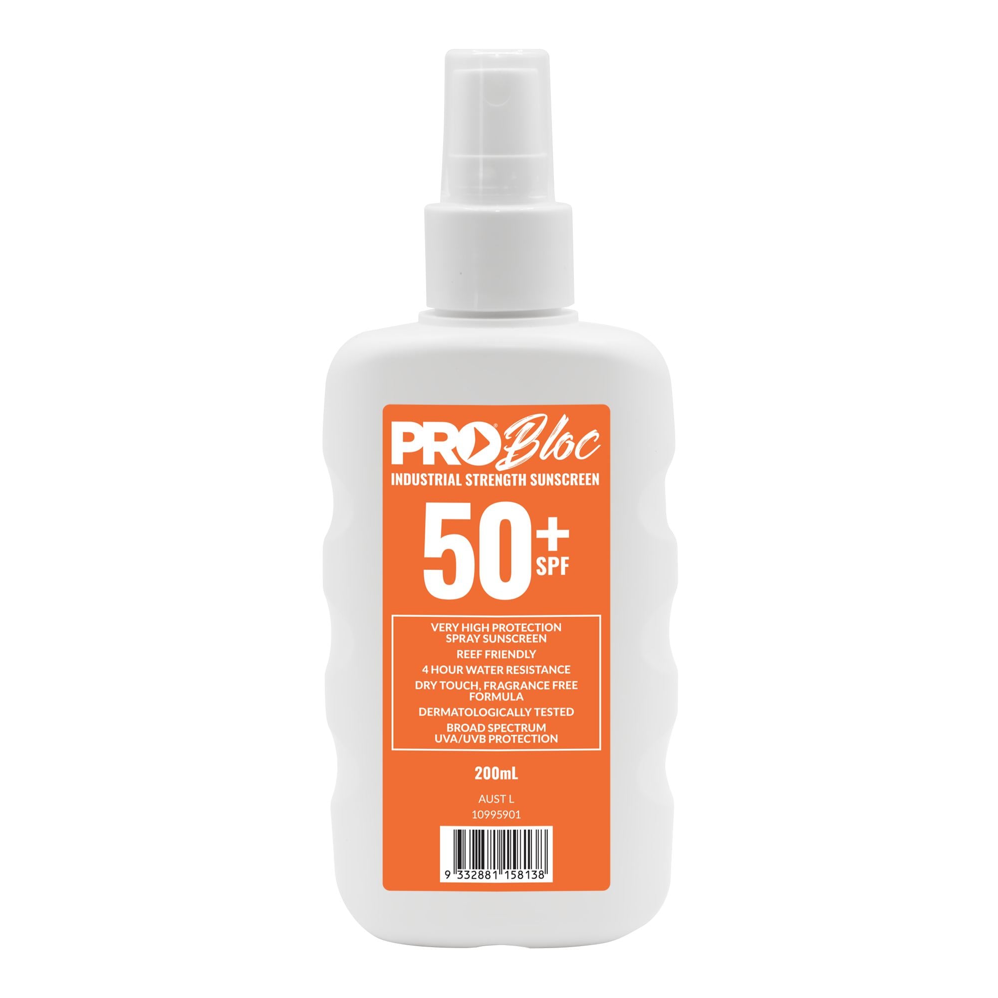 PRO - PROBLOC SPF 50+ Sunscreen 200ml Spray Bottle