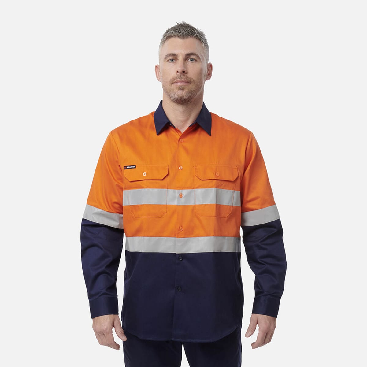 KingGee K54315-Orange/Navy-S