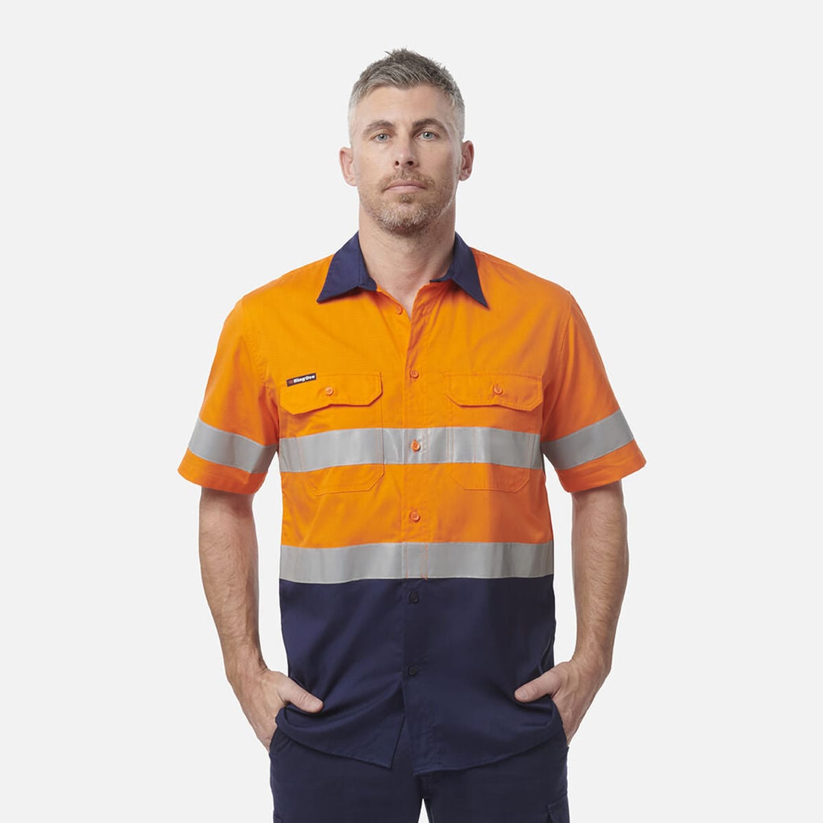 KingGee K54911-Orange/Navy-2XS